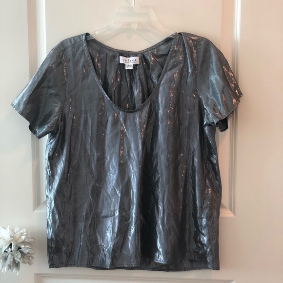 Velvet by Graham & Spencer Metallic Top Size S - Picture 6 of 15